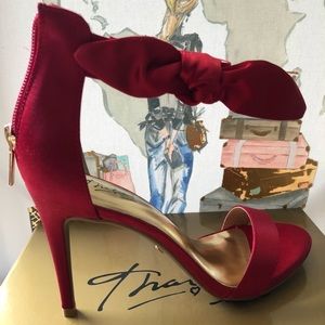 🌟Clearance🌟 Thalia Sodi 7.5 Red Satin Heels